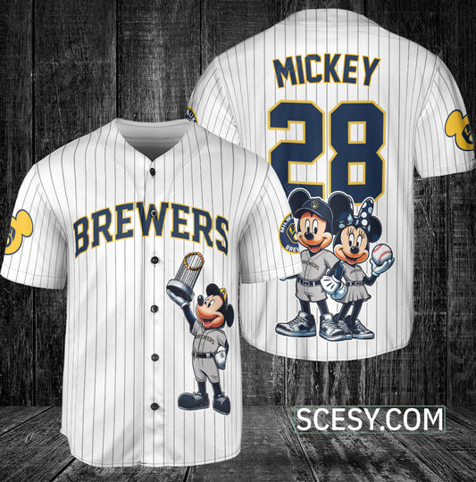 Milwaukee Brewers MM Baseball Jersey White
