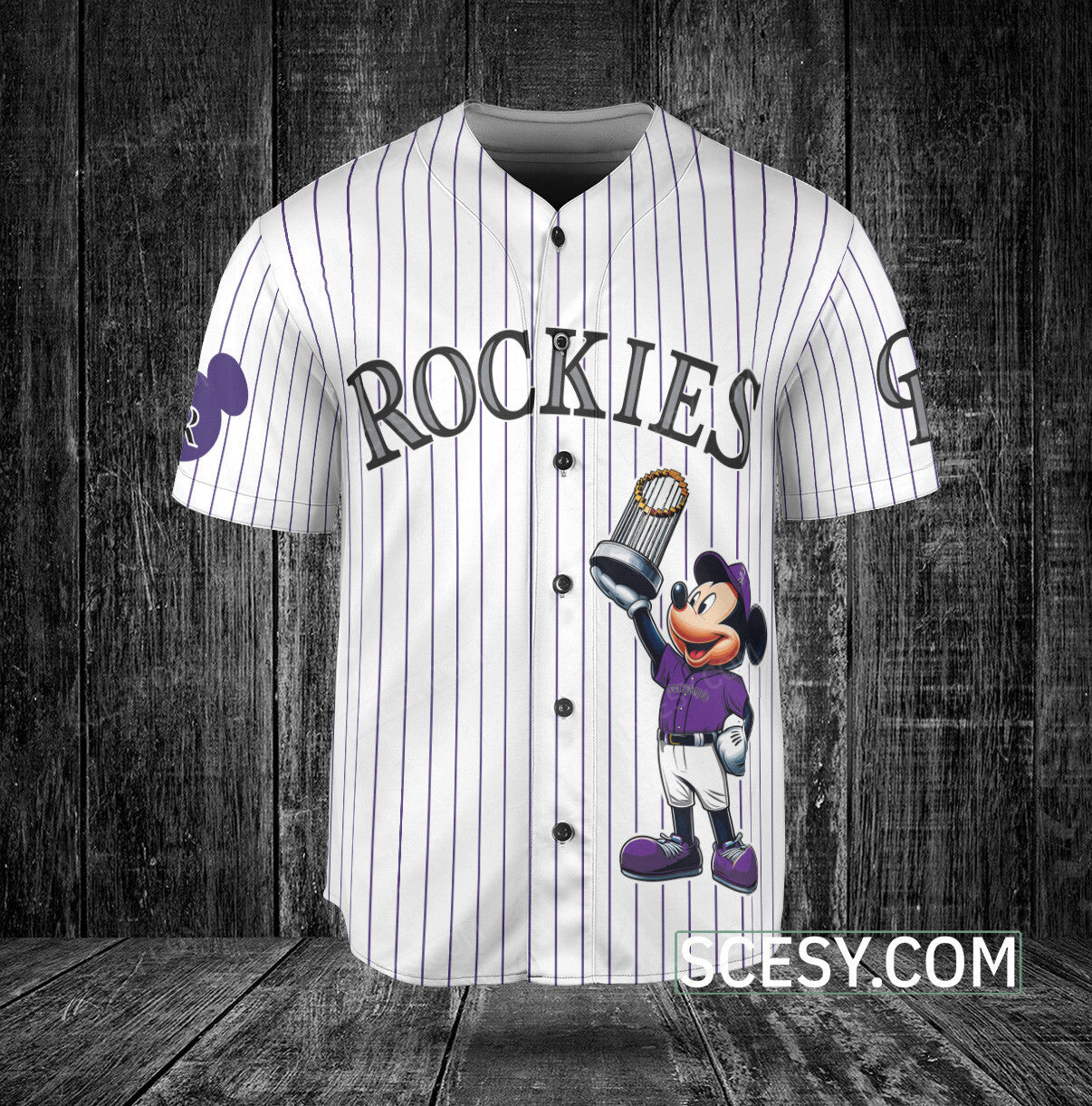 Colorado Rockies MM Baseball Jersey White Striped