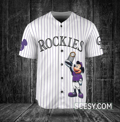 Colorado Rockies MM Baseball Jersey White Striped
