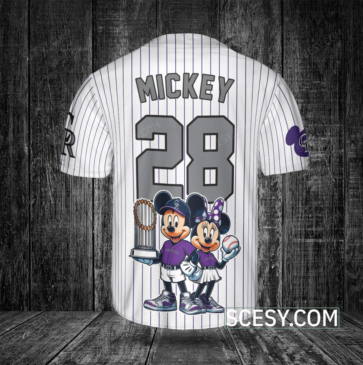 Colorado Rockies MM Baseball Jersey White Striped
