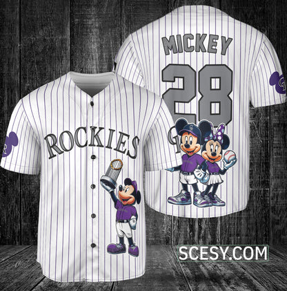 Colorado Rockies MM Baseball Jersey White Striped