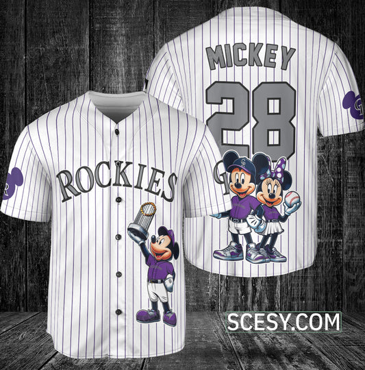 Colorado Rockies MM Baseball Jersey White Striped