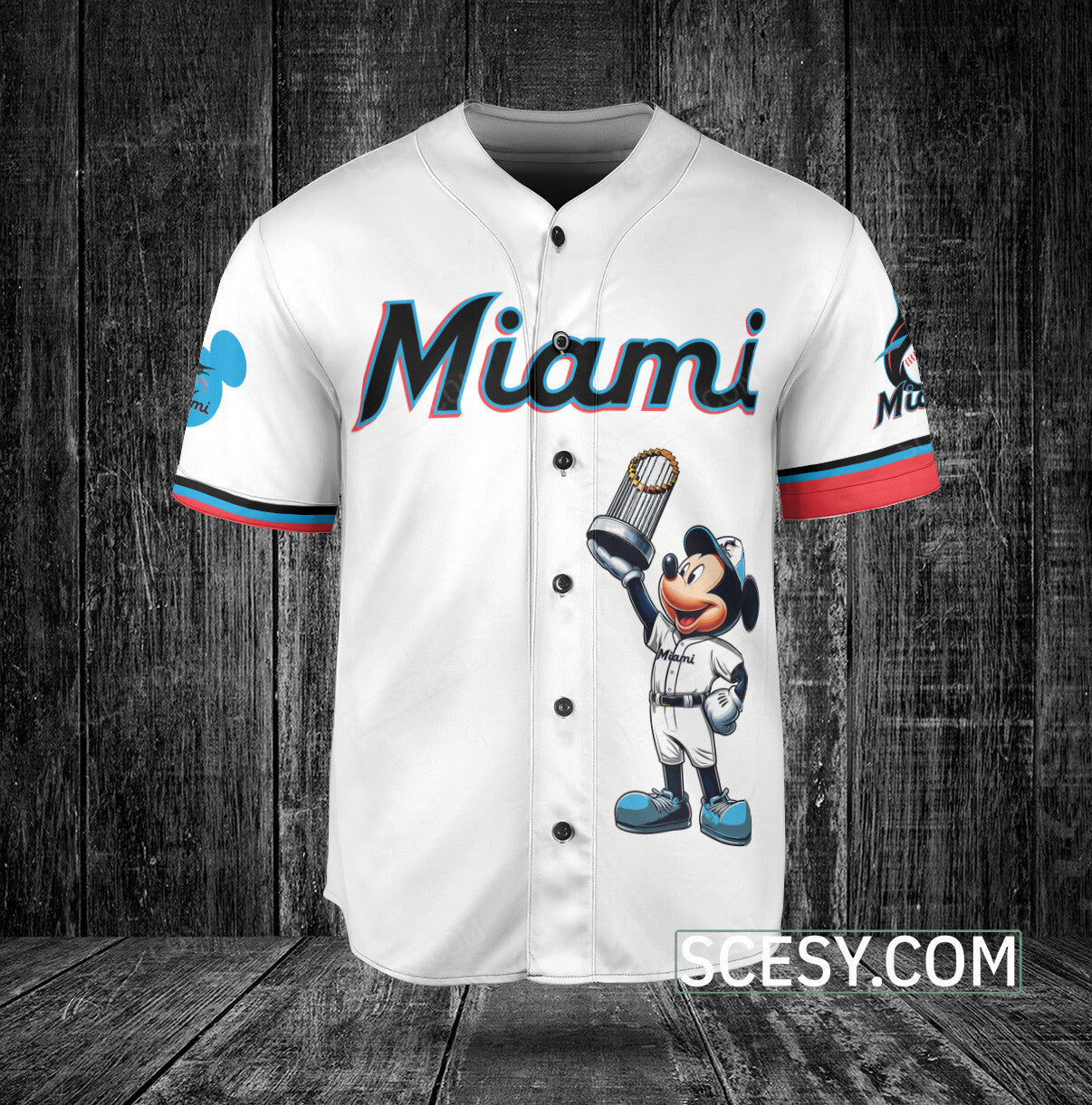 Miami Marlins MM Baseball Jersey White