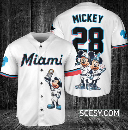 Miami Marlins MM Baseball Jersey White