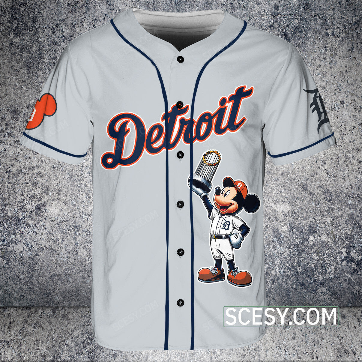 Detroit Tigers MM Baseball Jersey Gray