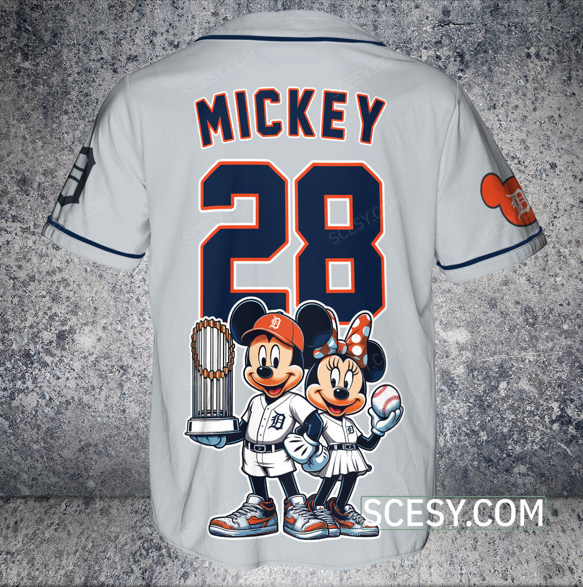 Detroit Tigers MM Baseball Jersey Gray