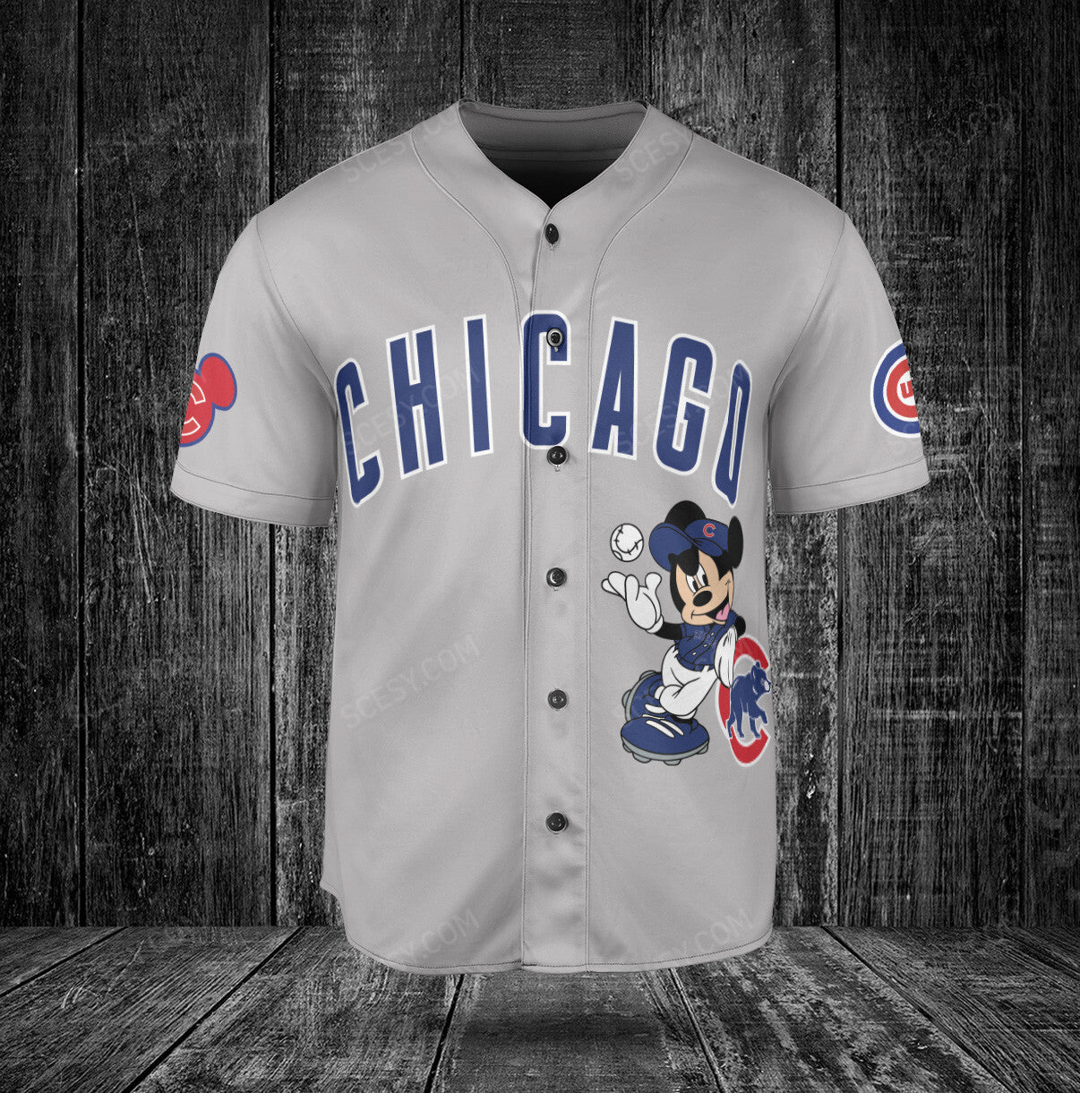Chicago Cubs MM x Chicago Cubs Baseball Jersey Gray