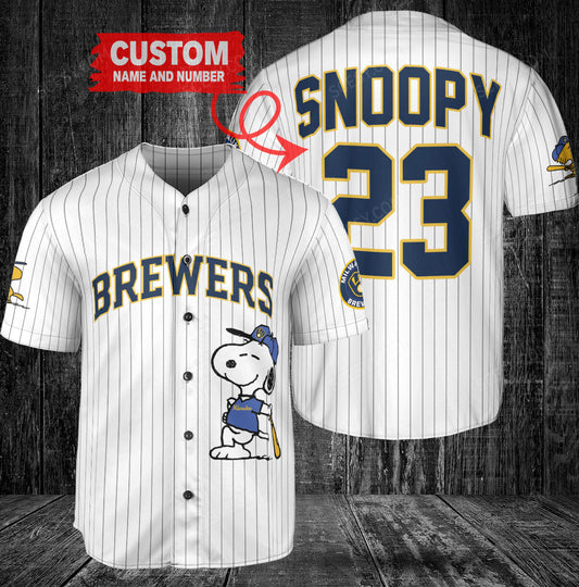 Milwaukee Brewers PS x Milwaukee Brewers Baseball Jersey Wl