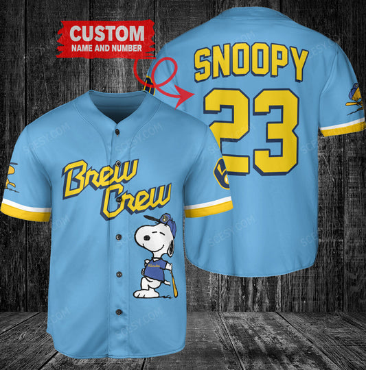 Milwaukee Brewers PS x Milwaukee Brewers Baseball Jersey X