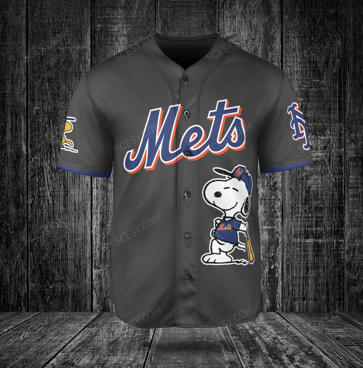 New York Mets PS Baseball Jersey Black