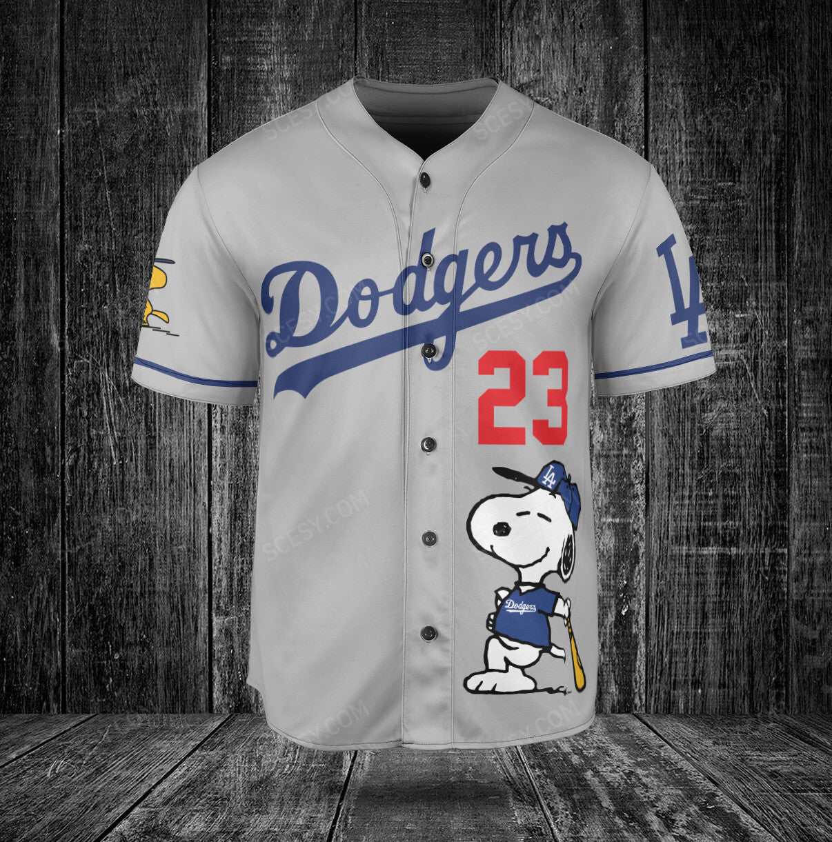 Los Angeles Dodgers PS Baseball Jersey Gray