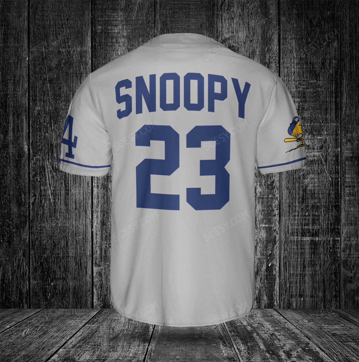 Los Angeles Dodgers PS Baseball Jersey Gray