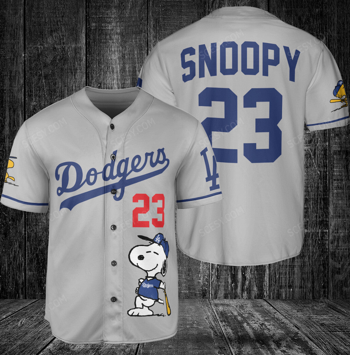 Los Angeles Dodgers PS Baseball Jersey Gray