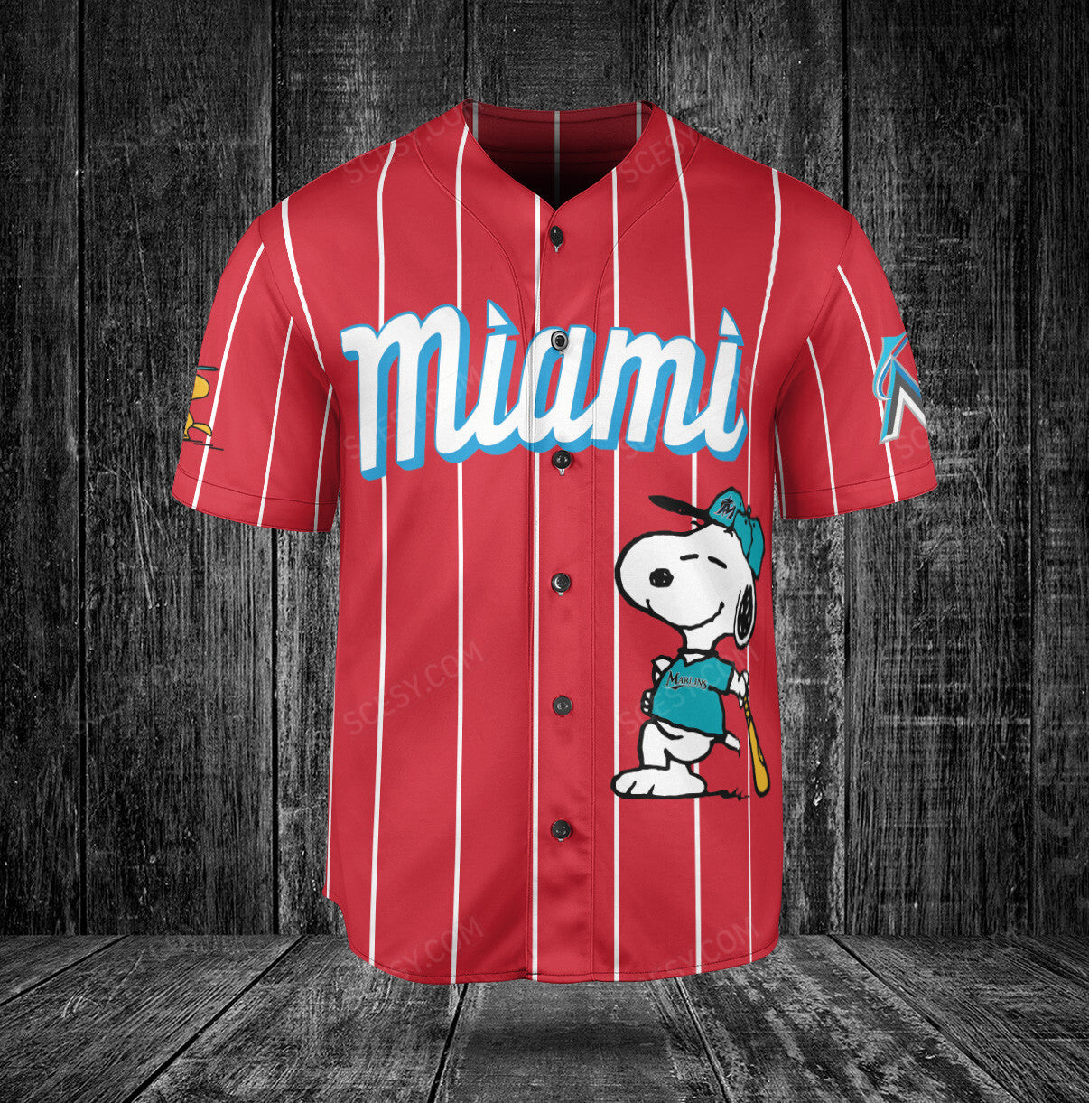 Miami Marlins PS Baseball Jersey Red