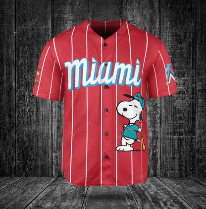 Miami Marlins PS Baseball Jersey Red