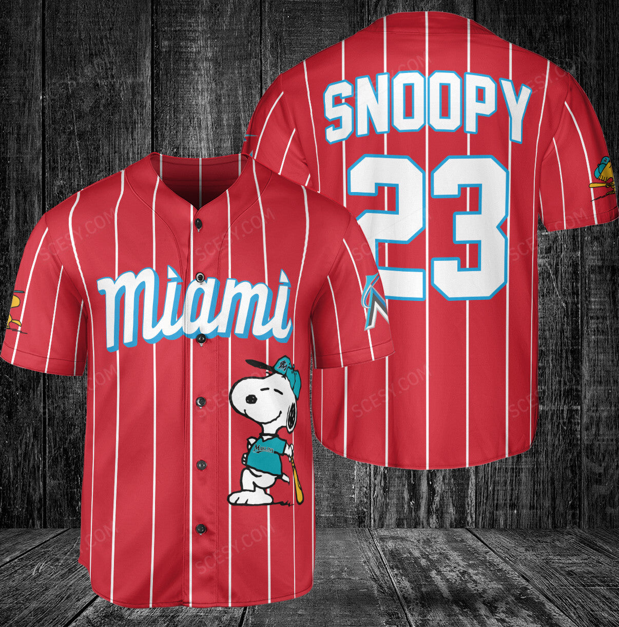 Miami Marlins PS Baseball Jersey Red