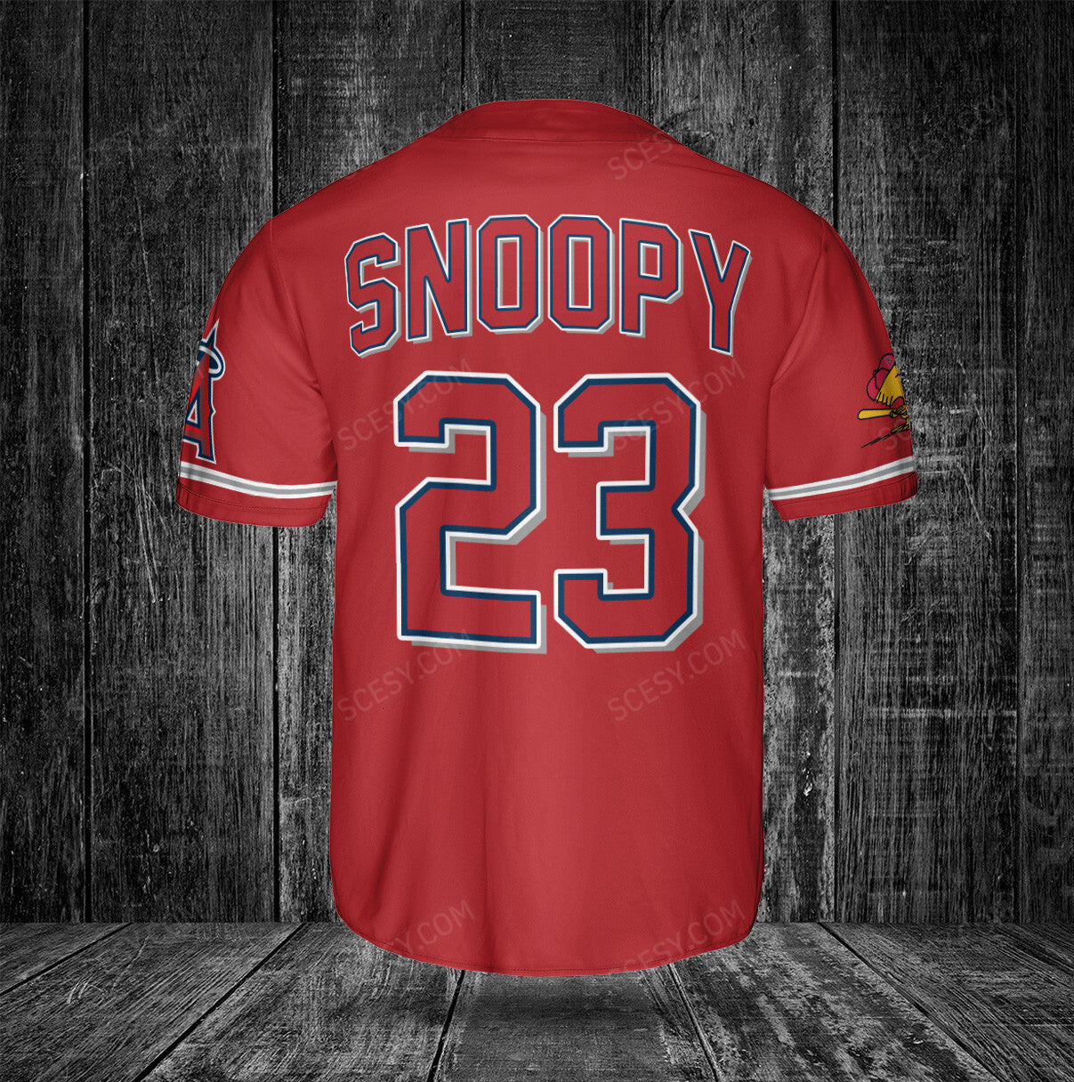 Los Angeles Angels PS Baseball Jersey Red