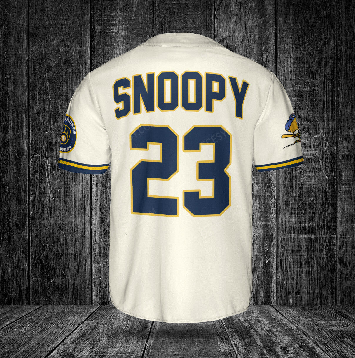 Milwaukee Brewers PS Baseball Jersey Cream
