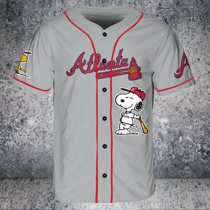 Atlanta Braves PS Baseball Jersey Gray