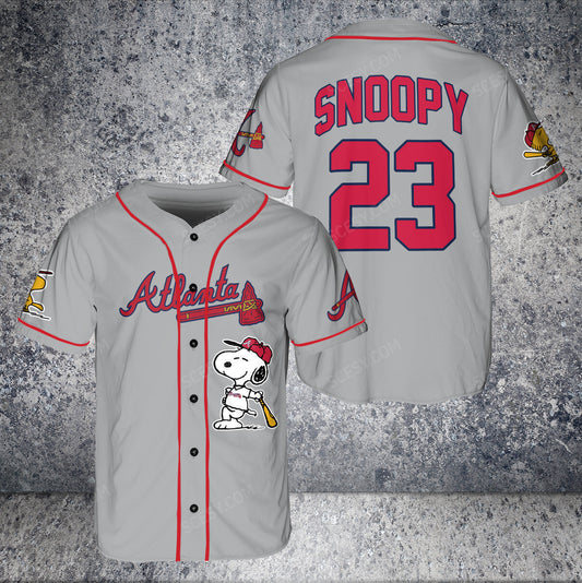 Atlanta Braves PS Baseball Jersey Gray