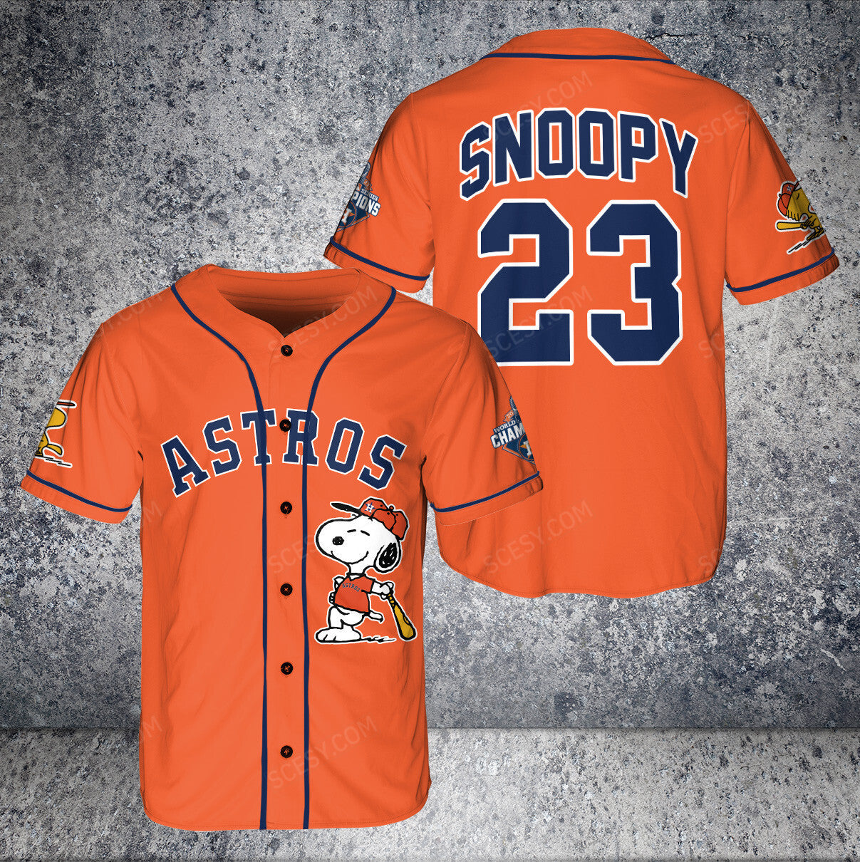Houston Astros PS Baseball Jersey Orange