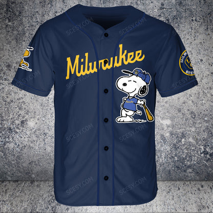 Milwaukee Brewers PS Baseball Jersey Navy