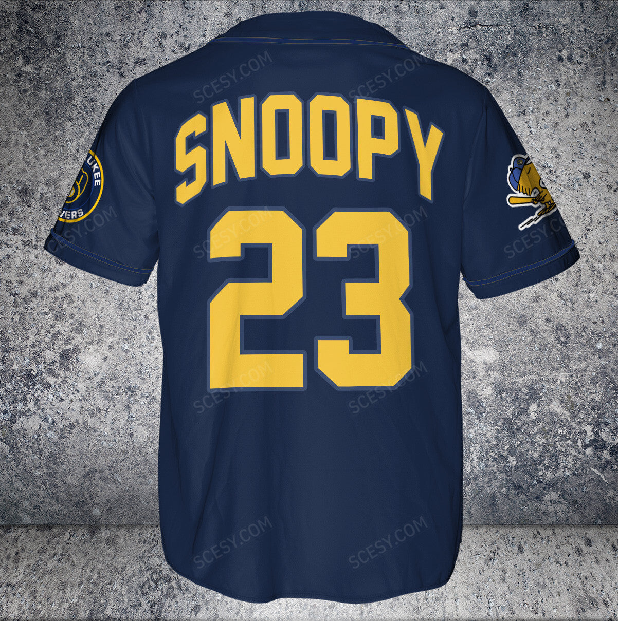 Milwaukee Brewers PS Baseball Jersey Navy