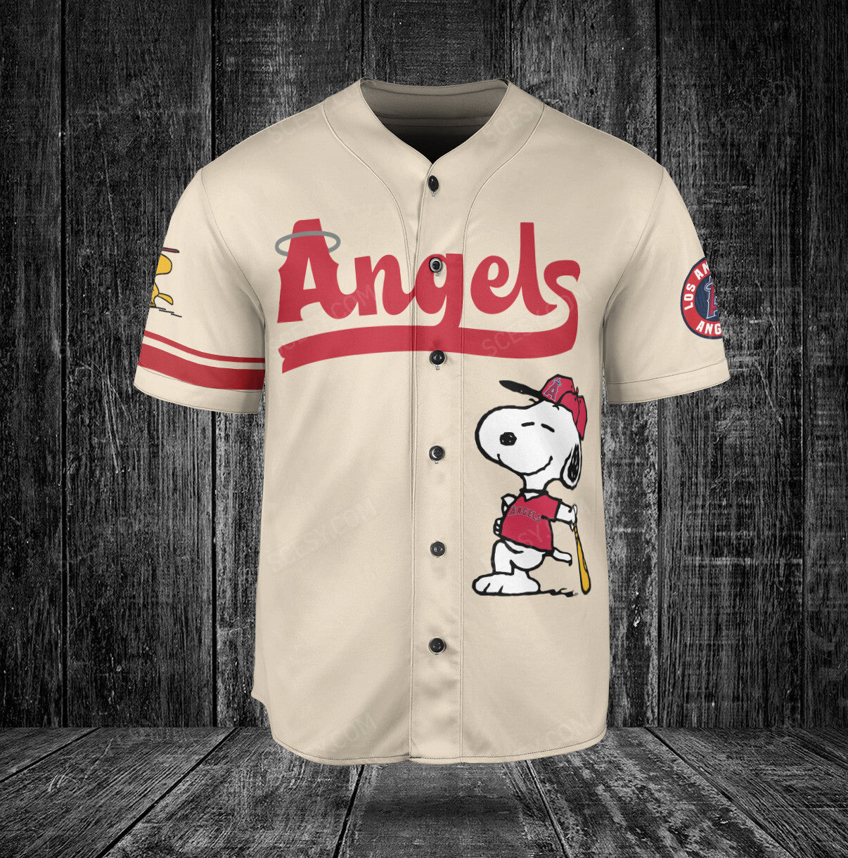 Los Angeles Angels PS Baseball Jersey Cream