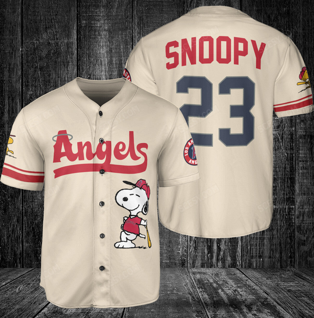 Los Angeles Angels PS Baseball Jersey Cream