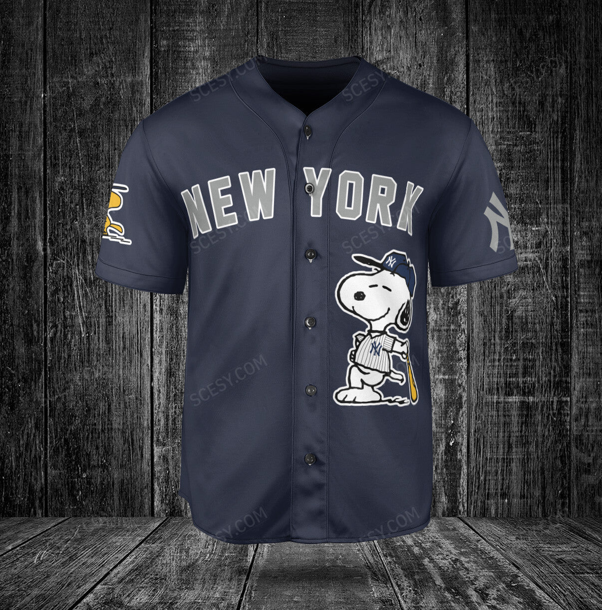 New York Yankees PS Baseball Jersey Navy