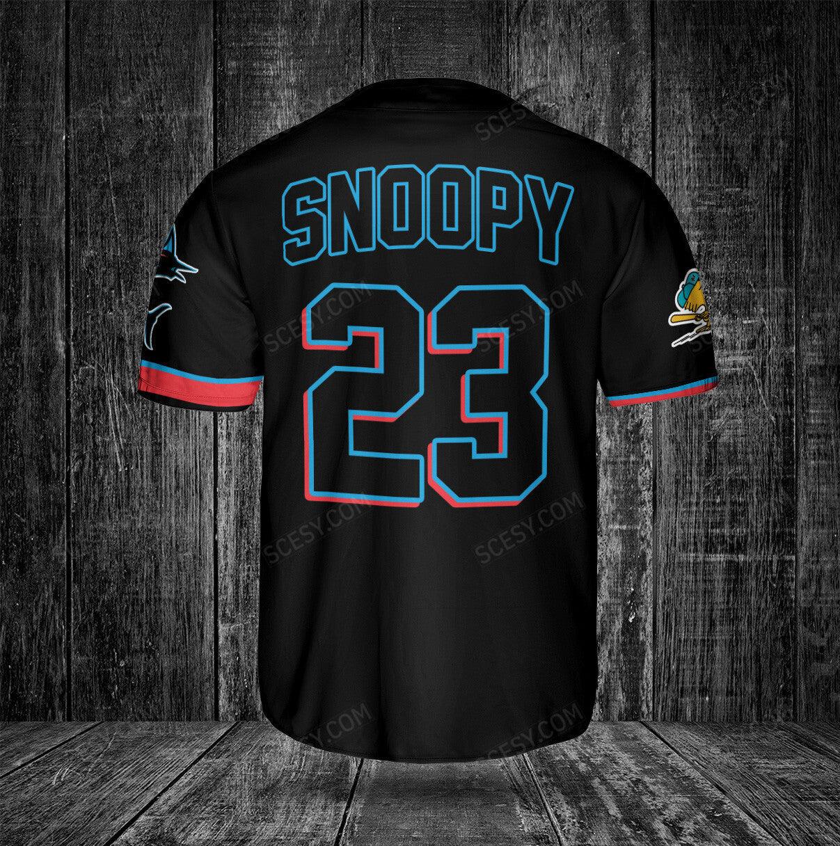 Miami Marlins PS Baseball Jersey Black