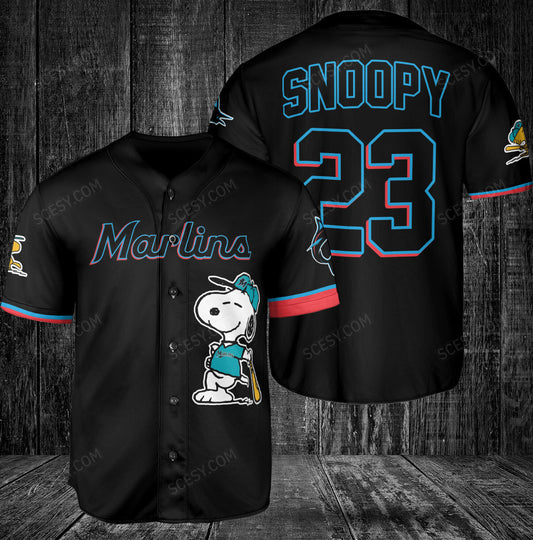 Miami Marlins PS Baseball Jersey Black