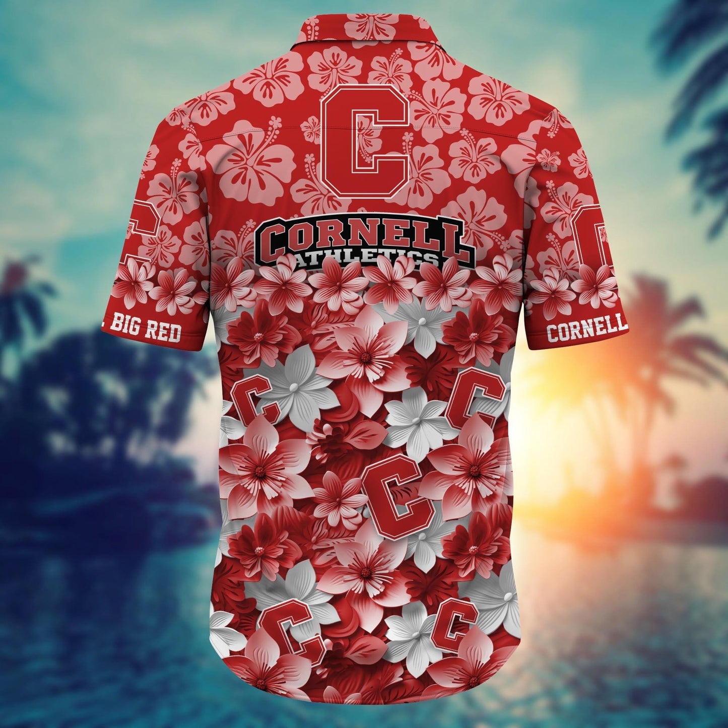 Cornell Big Red Hawaiian Shirt Trending Summer. Gift For Fan FBS  502MC-HS035