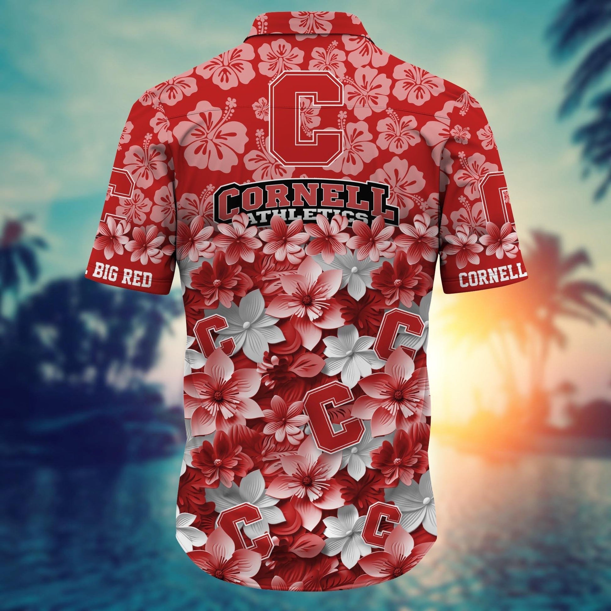 Cornell Big Red Hawaiian Shirt Trending Summer. Gift For Fan FBS  502MC-HS035