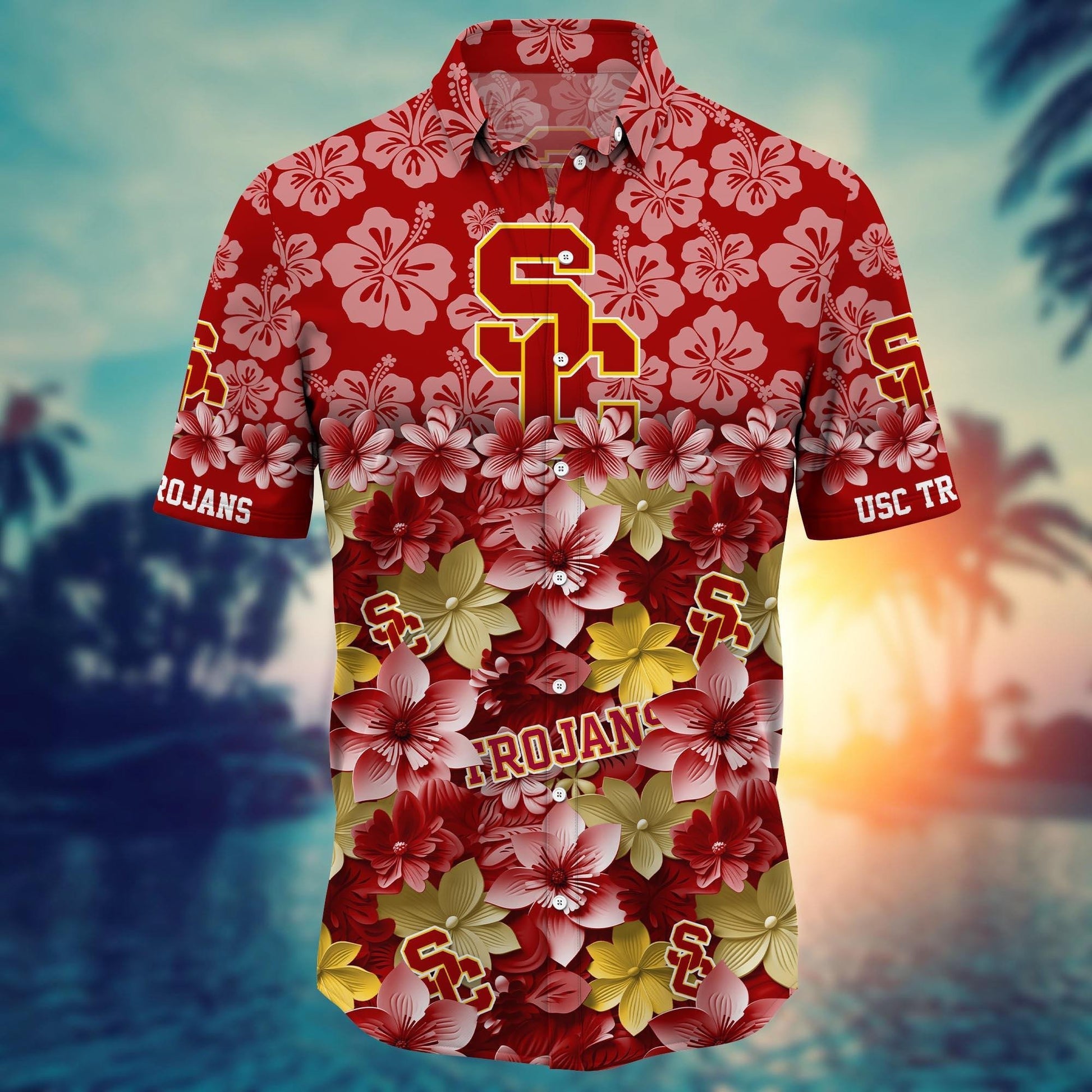 USC Trojans Hawaiian Shirt Trending Summer. Gift For Fan FBS 502MC-HS035