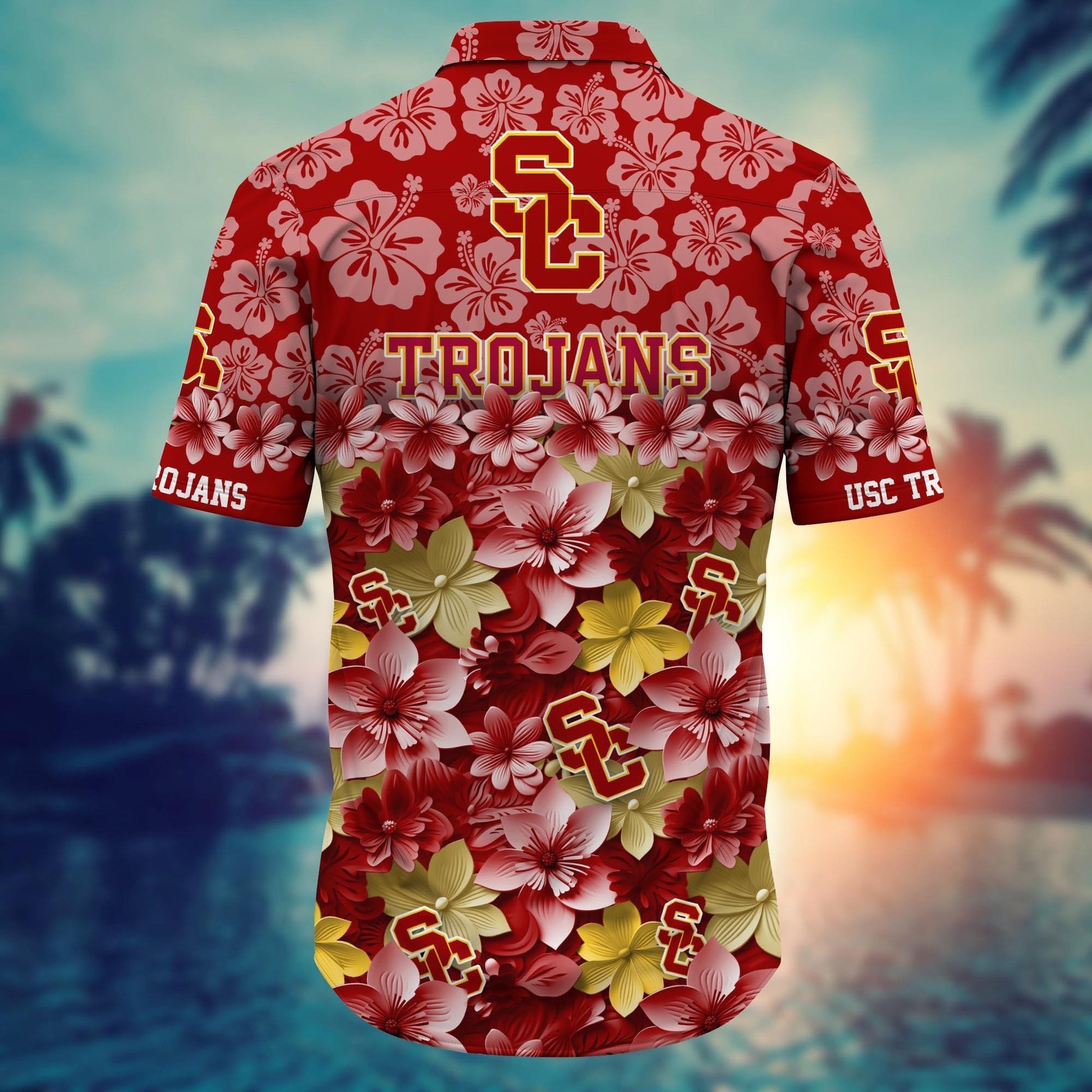 USC Trojans Hawaiian Shirt Trending Summer. Gift For Fan FBS 502MC-HS035