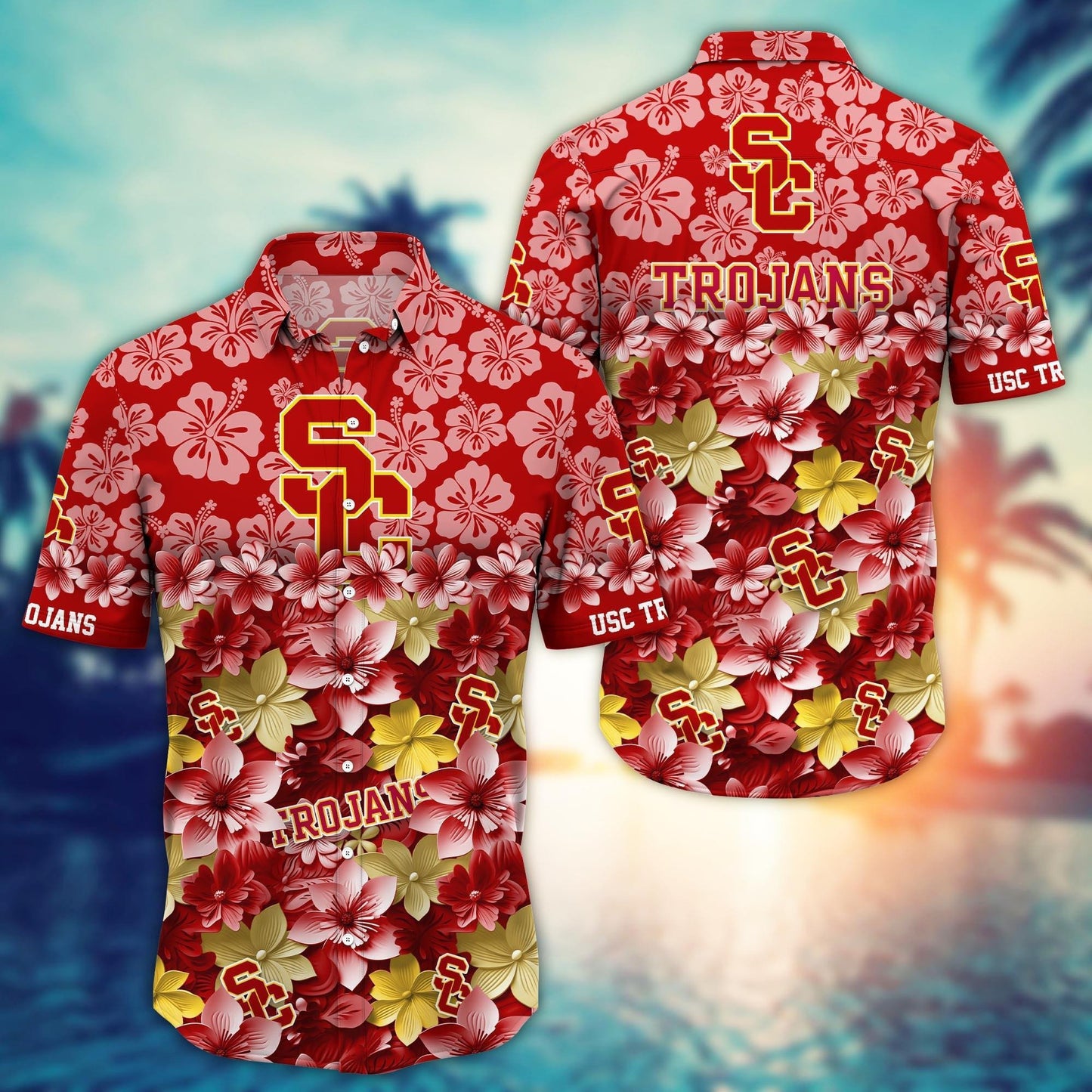 USC Trojans Hawaiian Shirt Trending Summer. Gift For Fan FBS 502MC-HS035
