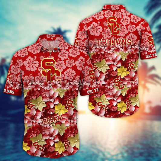 USC Trojans Hawaiian Shirt Trending Summer. Gift For Fan FBS 502MC-HS035