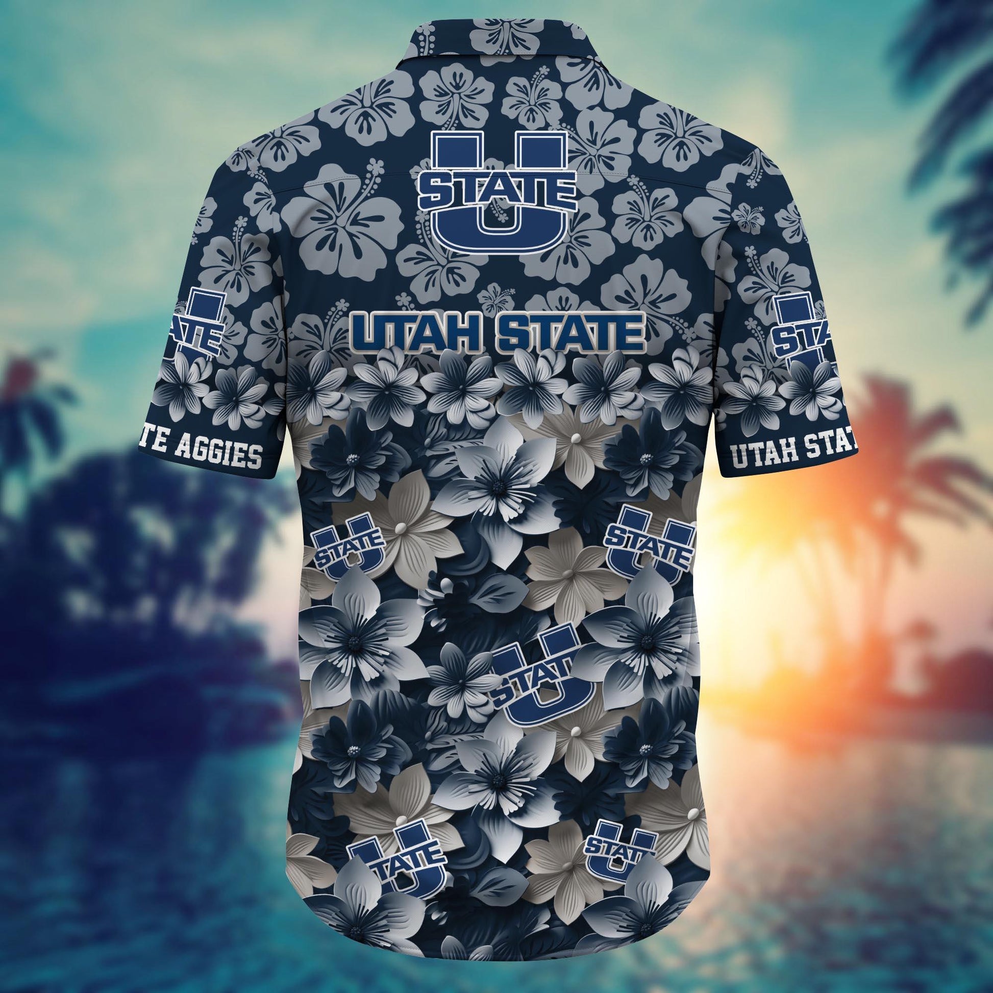 Utah State Aggies Hawaiian Shirt Trending Summer. Gift For Fan FBS 502MC-HS035