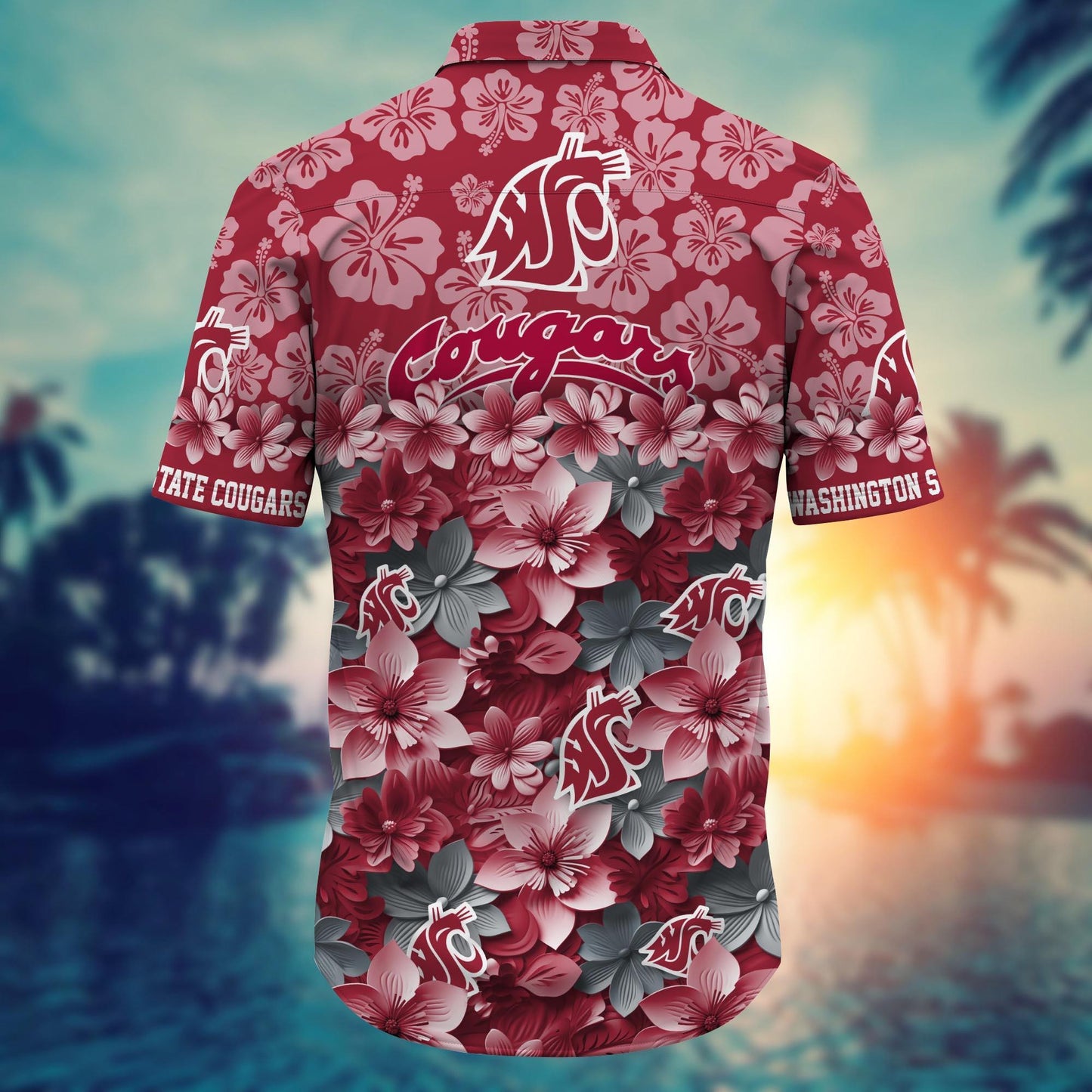 Washington State Cougars 1 Hawaiian Shirt Trending Summer. Gift For Fan FBS 502MC-HS035
