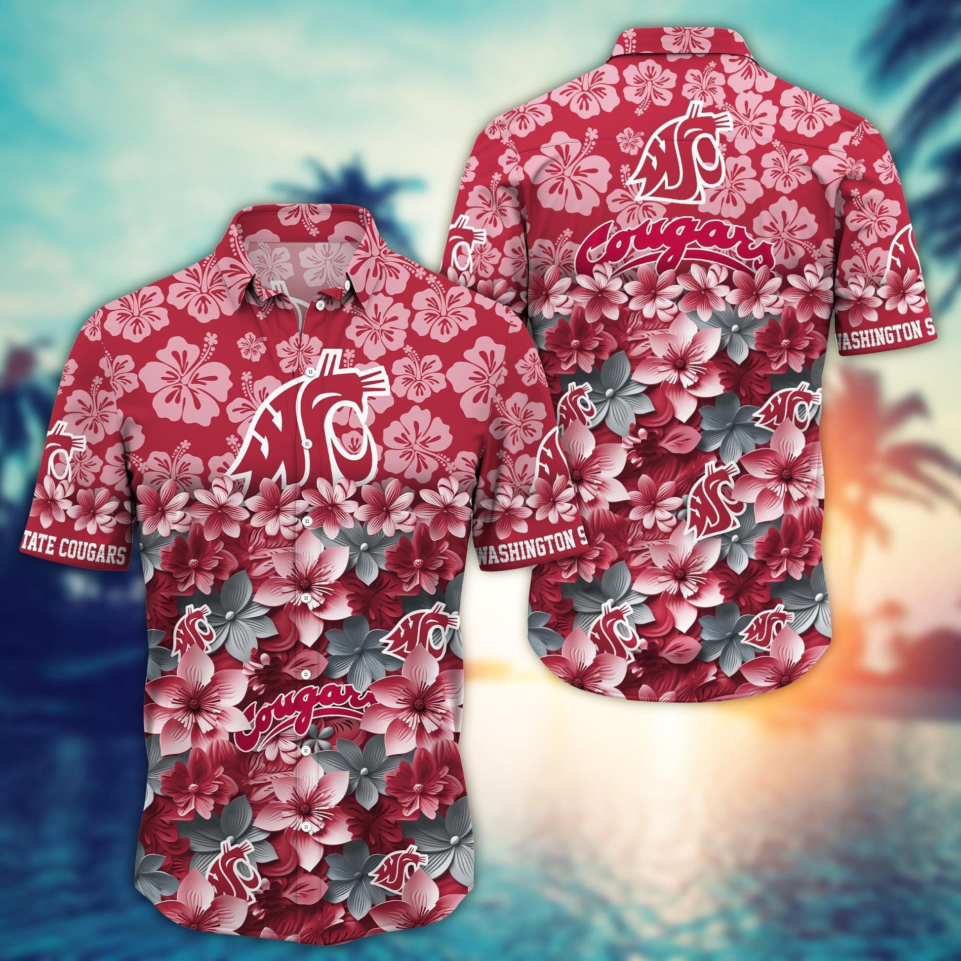Washington State Cougars 1 Hawaiian Shirt Trending Summer. Gift For Fan FBS 502MC-HS035