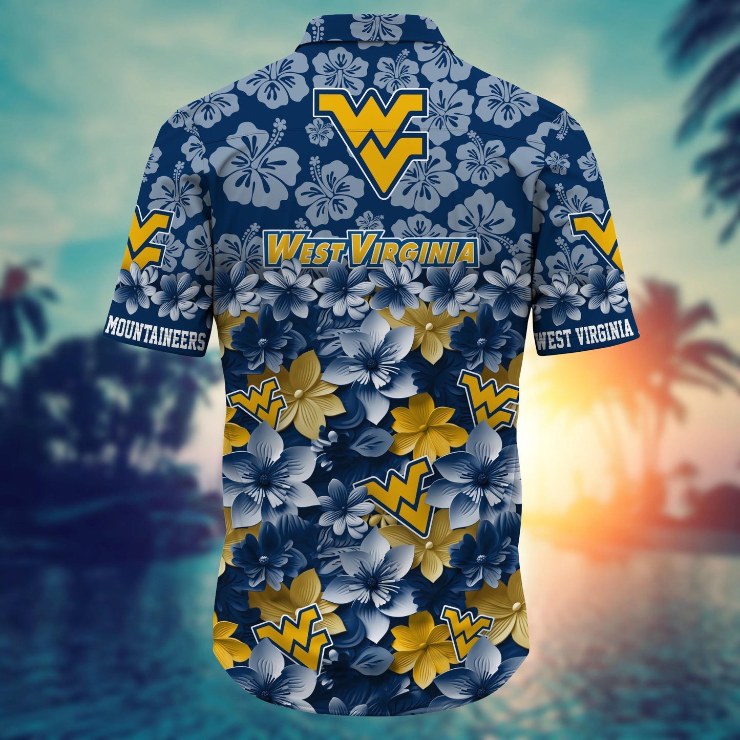 West Virginia Mountaineers Hawaiian Shirt Trending Summer. Gift For Fan FBS 502MC-HS035