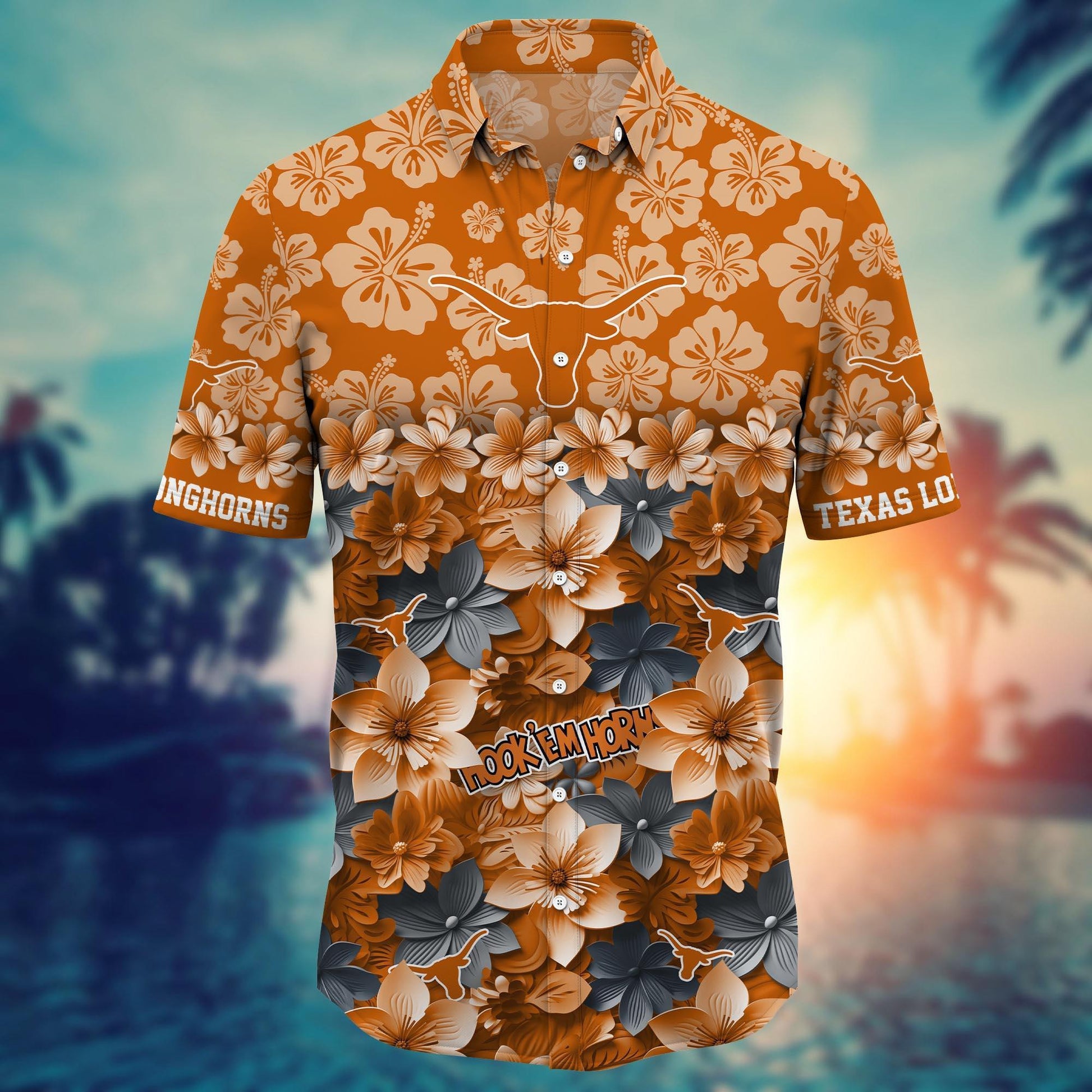 Texas Longhorns Hawaiian Shirt Trending Summer. Gift For Fan FBS 502MC-HS035