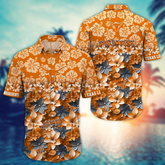 Texas Longhorns Hawaiian Shirt Trending Summer. Gift For Fan FBS 502MC-HS035