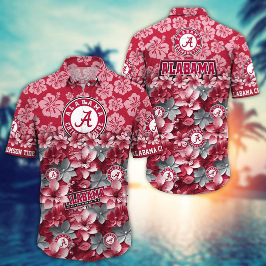 Alabama Crimson Tide Hawaiian Shirt Trending Summer. Gift For Fan FBS 502MC-HS035