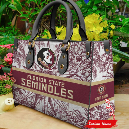 Customized Florida State Seminoles NCAA Leather Hand Bag - 503HL- HB015