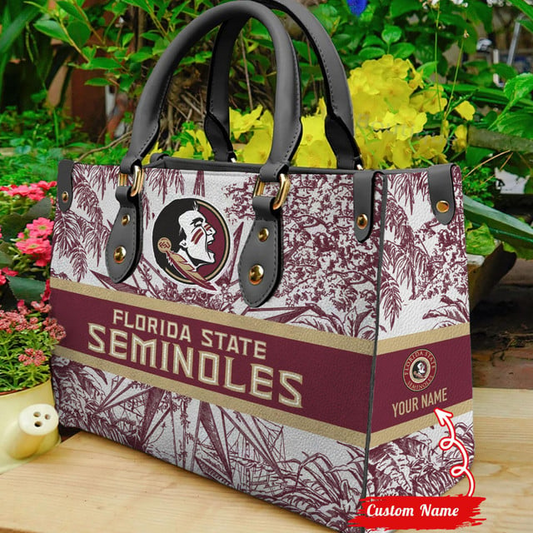 Customized Florida State Seminoles NCAA Leather Hand Bag - 503HL- HB015