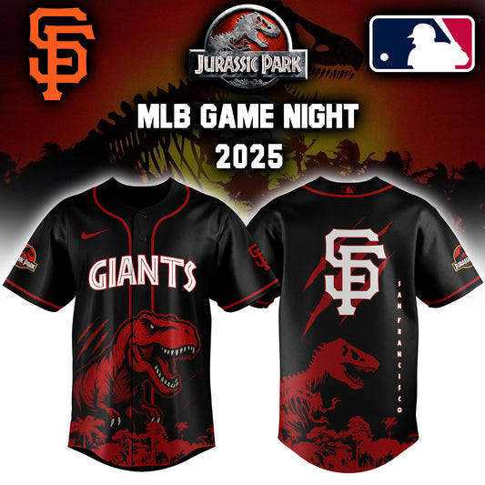 San Francisco Giants x Jurassic Park  Game Night T-Rex Jersey 2025 Editons Limited
