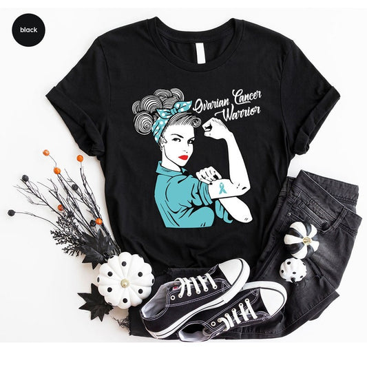 Ovarian Cancer Awareness Shirt, Support Gift, Cancer Survivor Graphic Tees