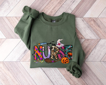 Nurse Halloween Sweatshirt, Cute Nurse Halloween Sweatshirt, Halloween Costume